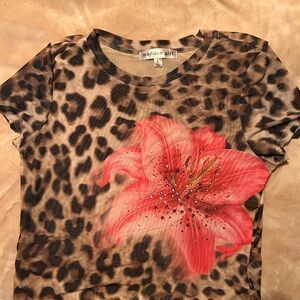 Women mesh crop top large